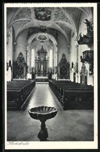 AK Wittislingen, Höhere Mädchen- und Haushaltungsschule und Internat Maria Medingen, Inneres der Klosterkirche