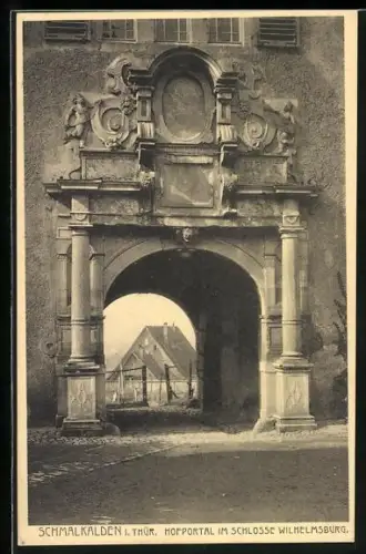 AK Schmalkalden, Hofportal im Schlosse Wilhelmsburg