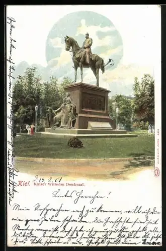 AK Kiel, Kaiser Wilhelm Denkmal