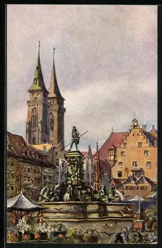 AK Nürnberg, Neptunbrunnen