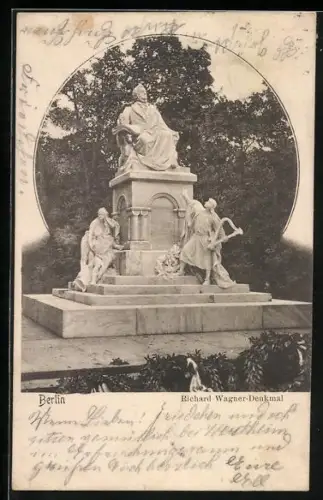 AK Berlin-Tiergarten, Richard Wagner-Denkmal