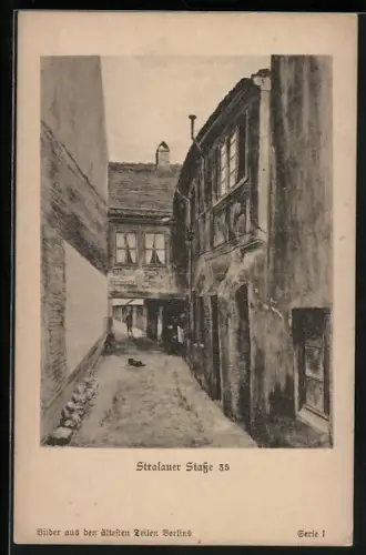 AK Alt-Berlin, Häuser in der Stralauer Strasse 35