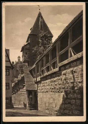 AK Nürnberg, Stadtmauer beim Neutor
