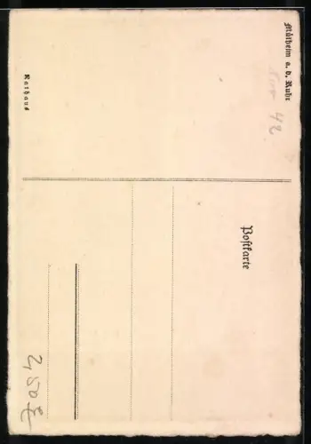 Künstler-AK Mülheim / Ruhr, Rathaus