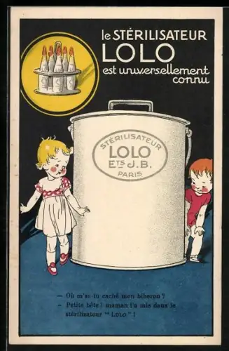 AK Reklame für Stérilisateur Lolo