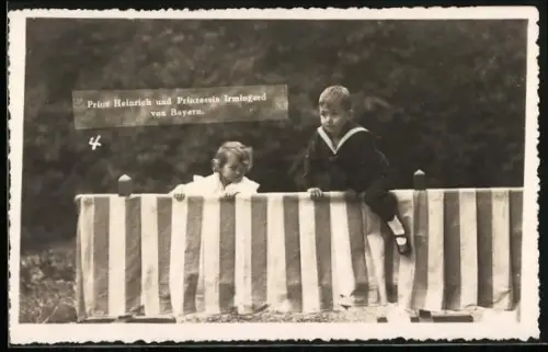 AK Prinz Heinrich und Prinzessin Irmingard, Kinder von Kronprinz Rupprecht von Bayern