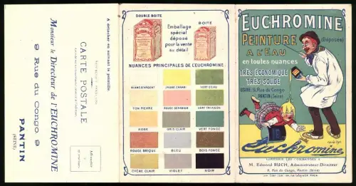 Künstler-AK Pantin /Seine, Reklame Euchromine Peinture a l`Eau