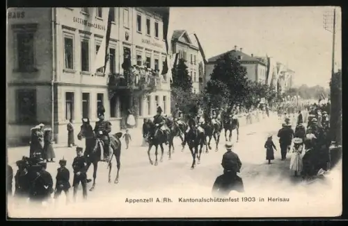 AK Herisau /Appenzell A. Rh., Kantonalschützenfest 1903