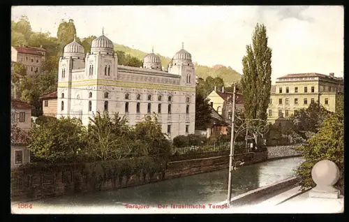 AK Sarajevo, Der Israelitische Tempel, Synagoge