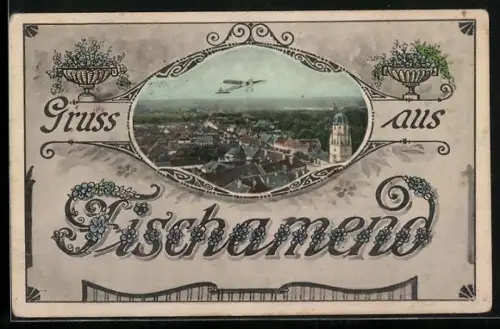AK Fischamend, Flieger über dem Ort