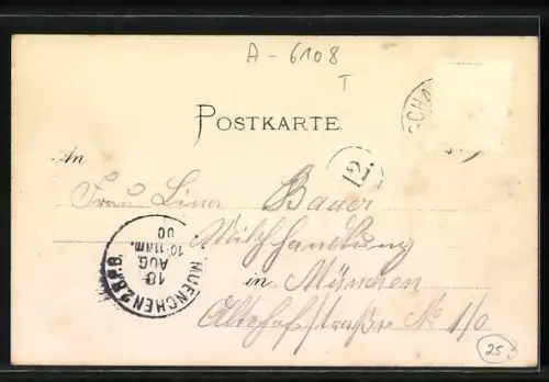 Lithographie Scharnitz, Ortspartie und, Gesamtansicht