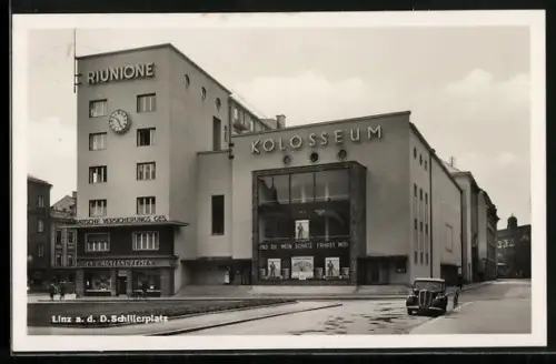 AK Linz a. d. D., Kolosseum am Schillerplatz