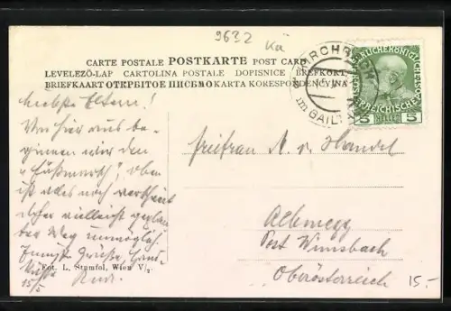 AK Kirchbach /Obergailtal, P. Berger`s Gasthaus und Handlung, Ortsansicht aus der Vogelschau