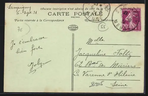 AK Sampigny, Rue de la Paix