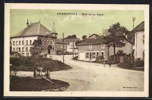 AK Aubreville, Rue de la Gare