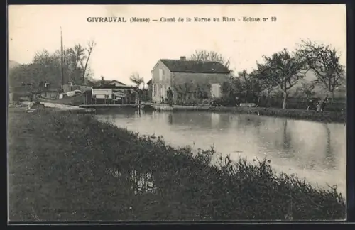 AK Givrauval, Canal de la Marne au Rhin, Ecluse no. 19