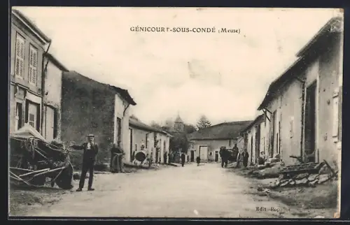AK Génicourt-sous-Condé, Une Rue
