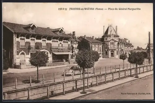 AK Fresnes-en-Woevre, Place du Gènèral-Margueritte