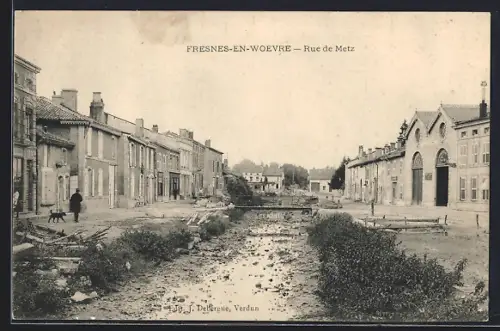 AK Fresnes-en-Woevre, Rue de Metz