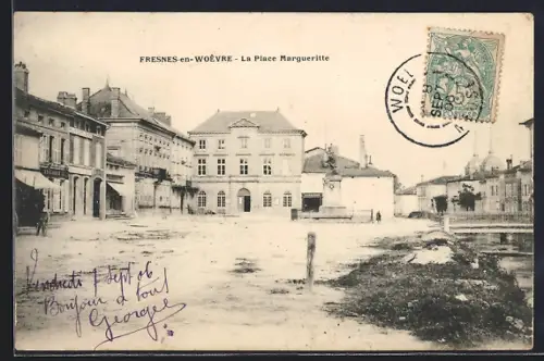 AK Fresnes-en-Woevre, La Place Margueritte