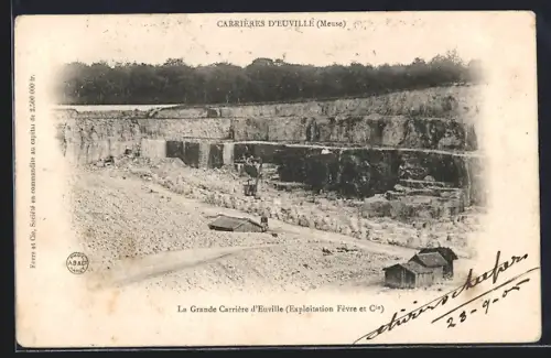 AK Euville, La Grande Carrière d`Euville, Exploitation Fèvre et Cie.