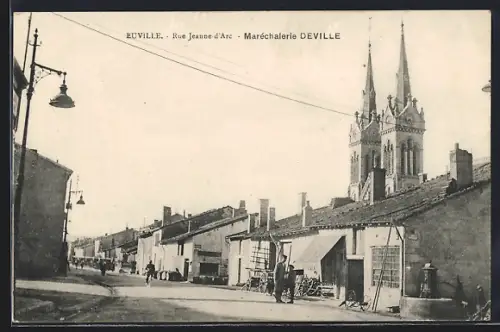 AK Euville, Rue Jeanne d`Arc, Maréchalerie Deville