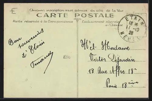 AK Étain, Rue de Metz, vue de l`Avenue Prud`homme-Havette