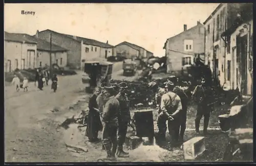 AK Beney, Soldaten beim Kochen