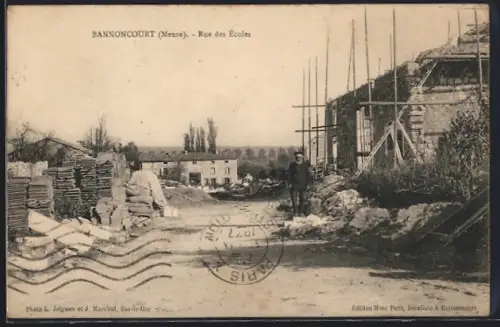 AK Bannoncourt, Rue des Ecoles