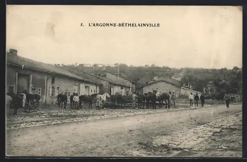 AK Bethelainville, l'Argonne, Ortsansicht