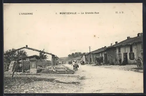 AK Montzeville, La Grande Rue