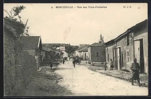 AK Montzeville, Rue des Trois-Fontaines