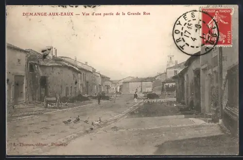 AK Demange-aux-Eaux, Vue d`une partie de la Grande Rue