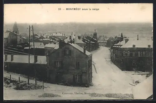 AK Montmédy, Vue générale sous la neige