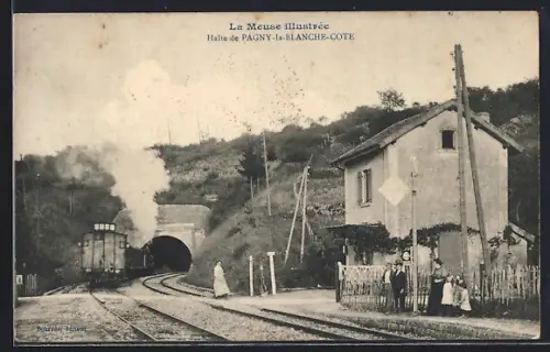 AK Pagny-la-Blanche-Cote, Halte de Pagny-la-Balnche-Cote, La Meuse illustrée