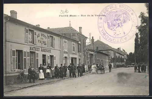 AK Fains /Meuse, Rue de la Verrerie