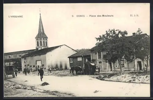 AK Esnes /Argonne, Place des Mouleurs