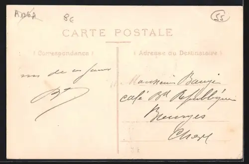 AK St-Mihiel, La Rue Basse-des-Fosses et une des faces des Magasins Réunis