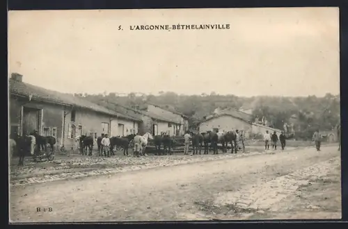 AK Bethelainville, l'Argonne, Ortsansicht