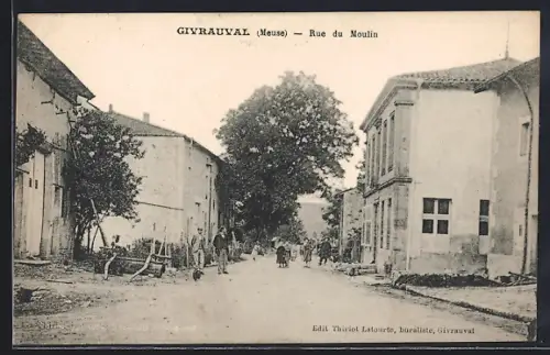 AK Givrauval /Meuse, Rue du Moulin