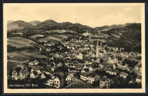 AK Grafendorf /Ost-Stmk., Teilansicht mit Kirche