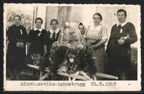 Foto-AK Hohenbrugg, Glockenweihe 1949