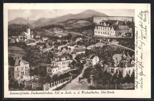 AK Dechantskirchen a. d. Wechselbahn, Gasthof Hans Ritter, Teilansicht mit Strassenpartie