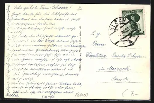 AK Klöch bei Radkersburg, Teilansicht mit Kirche