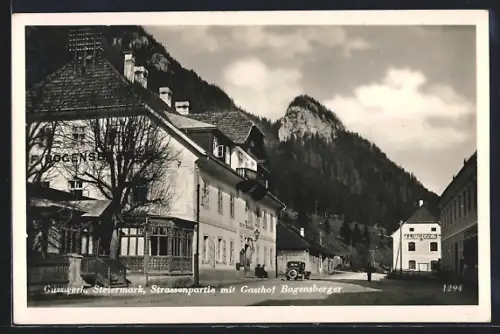AK Gusswerk, Strassenpartie mit Gasthof Bogensberger