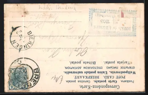 AK Bregenz, St. Gebhardskapelle und Briefmarken