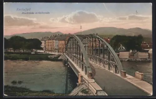 AK Knittelfeld, Murbrücke aus der Vogelschau