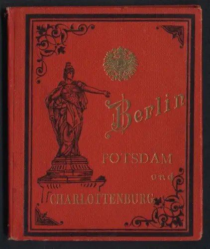 Leporello-Album 46 Lithographie-Ansichten Berlin & Potsdam, Unter den Linden Cafe Bauer, Bahnhof Friedrichstrasse, Schloss