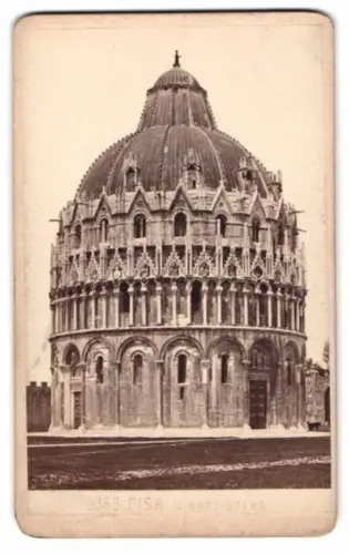 Fotografie Giacomo Brogi, Firenze, Lung Arno delle Grazie 15, Ansicht Pisa, eindrucksvolles Baptisterium in Pisa