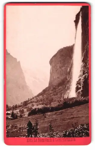 Fotografie A. Gabler, Interlaken, Ansicht Lauterbrunnen, Le Staubbach Wasserfall